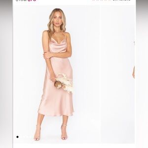 NWT - Show Me Your Mumu Verona Cowl Neck Dress - Satin, bridesmaid, wedding
